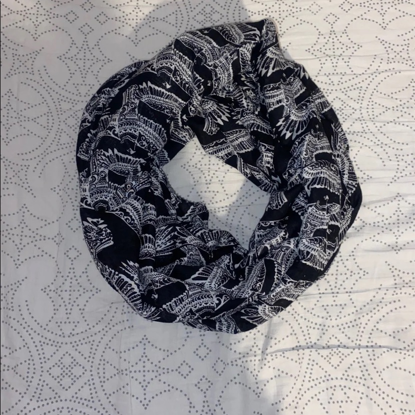 Eagle Pattern Infinity Scarf.